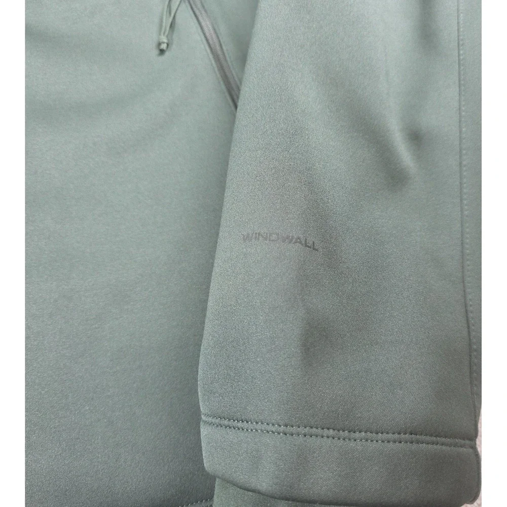 The North Face WindWall Jacket Mens XL Green Full Zip Fleece Lined Softshell